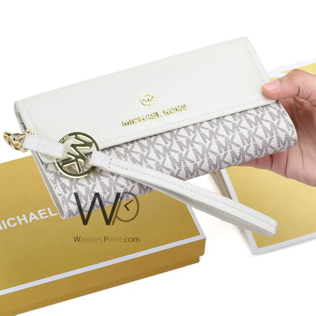 Michael Kors MK Wallet Leather Beige women | Watches Prime
