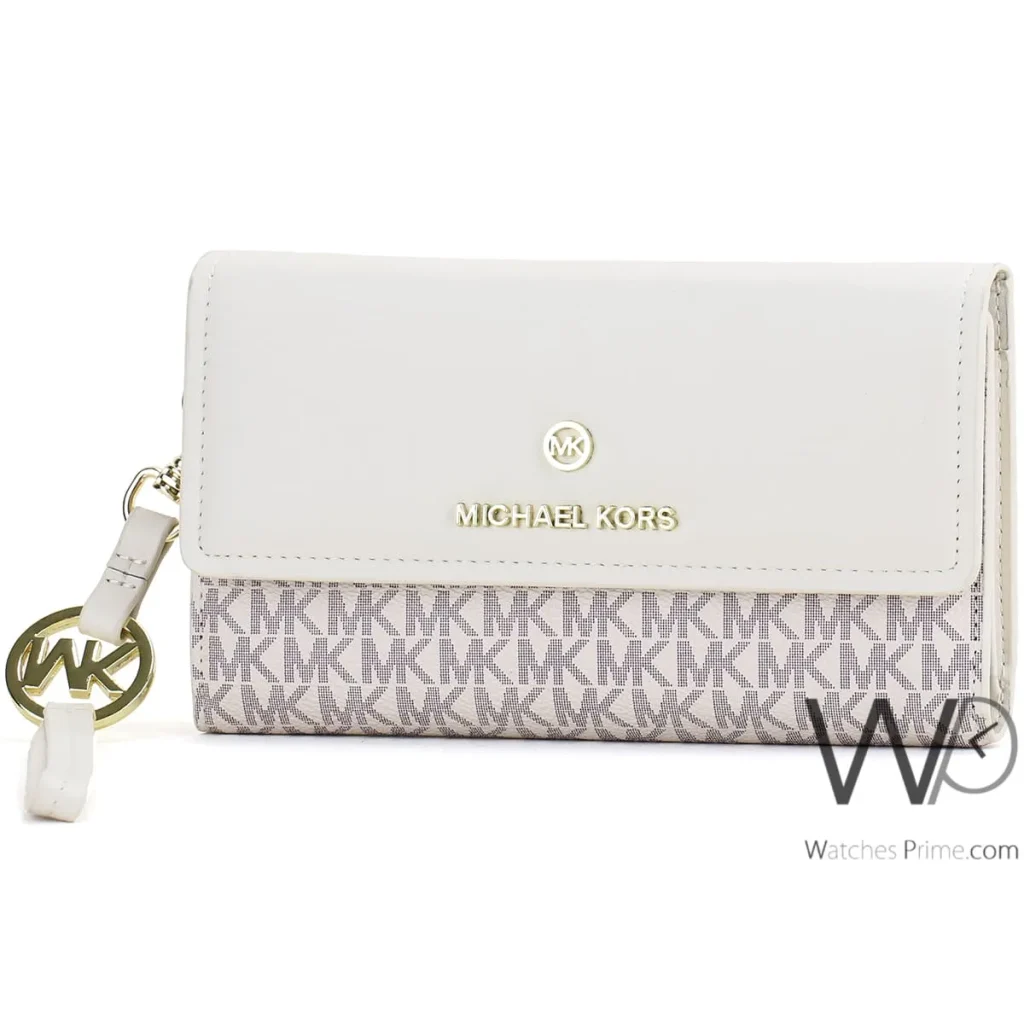 Michael Kors MK Wallet Leather Beige women | Watches Prime