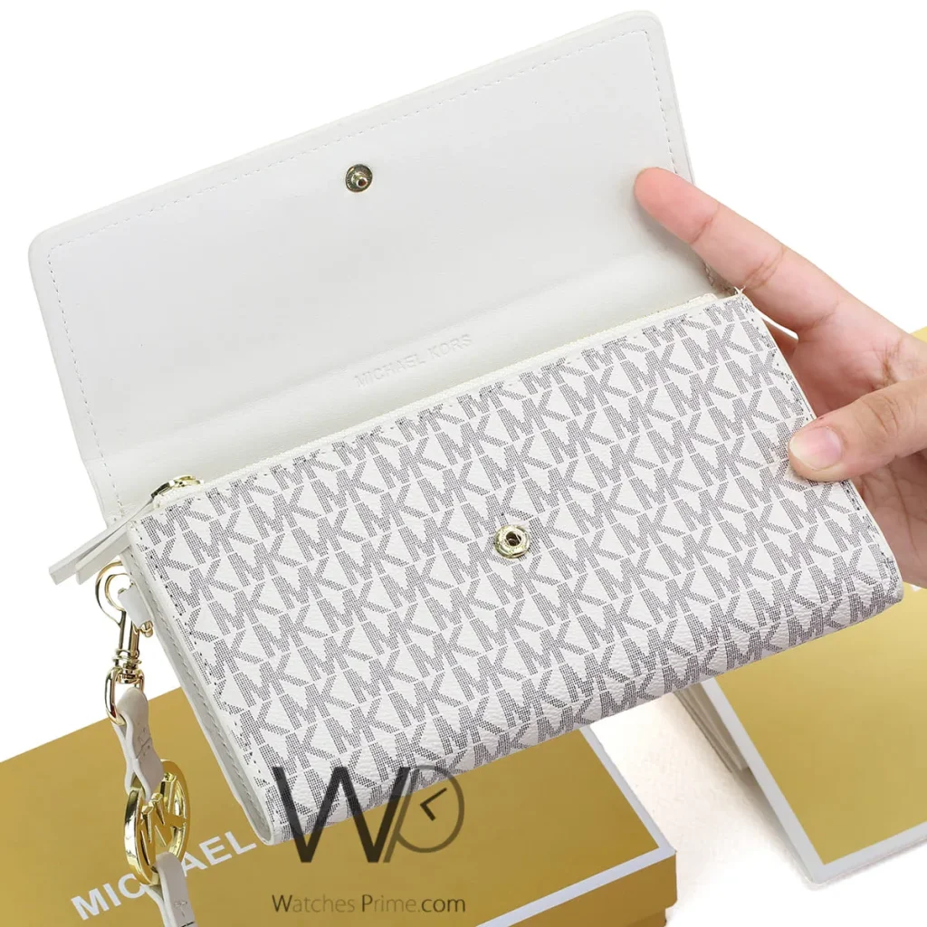 Michael Kors MK Wallet Leather Beige women | Watches Prime