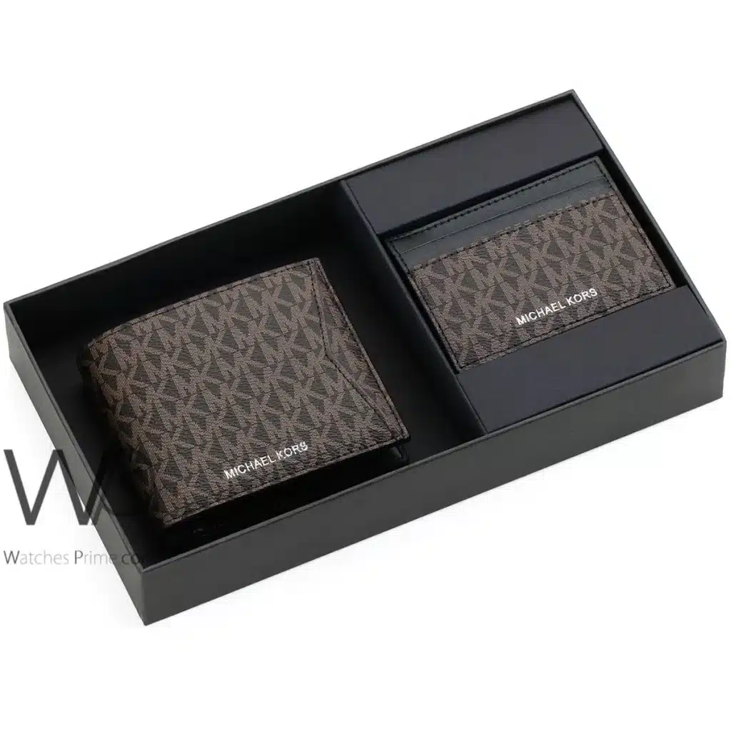 Michael Kors Wallet Card Holder SetBrown Men | Watches Prime