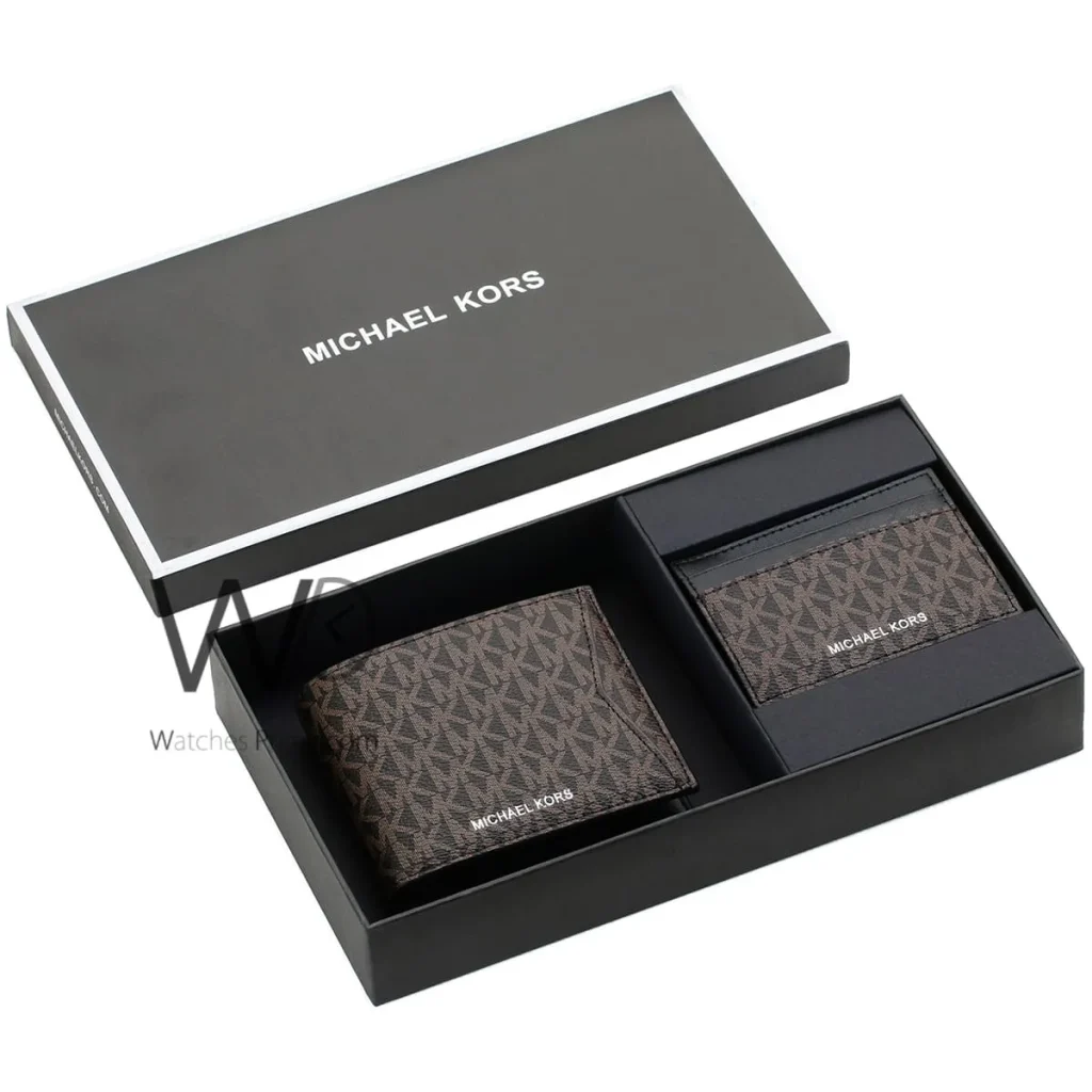 Michael Kors Wallet Card Holder SetBrown Men | Watches Prime