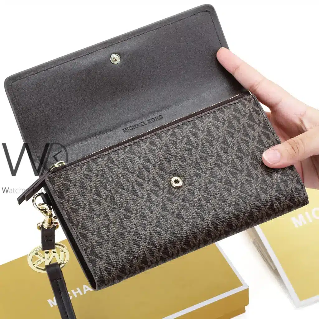 Michael Kors MK Wallet Leather Brown women | Watches Prime