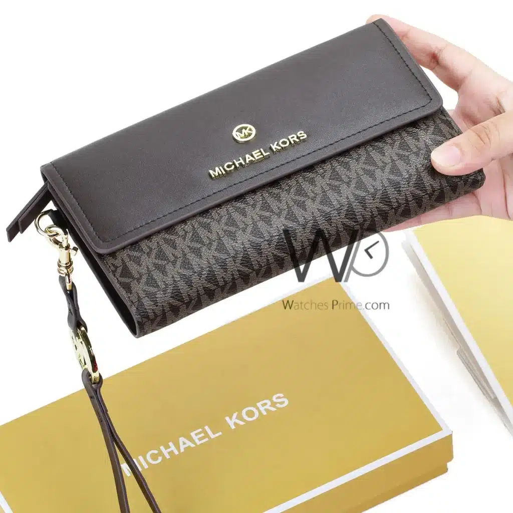 Michael Kors MK Wallet Leather Brown women | Watches Prime
