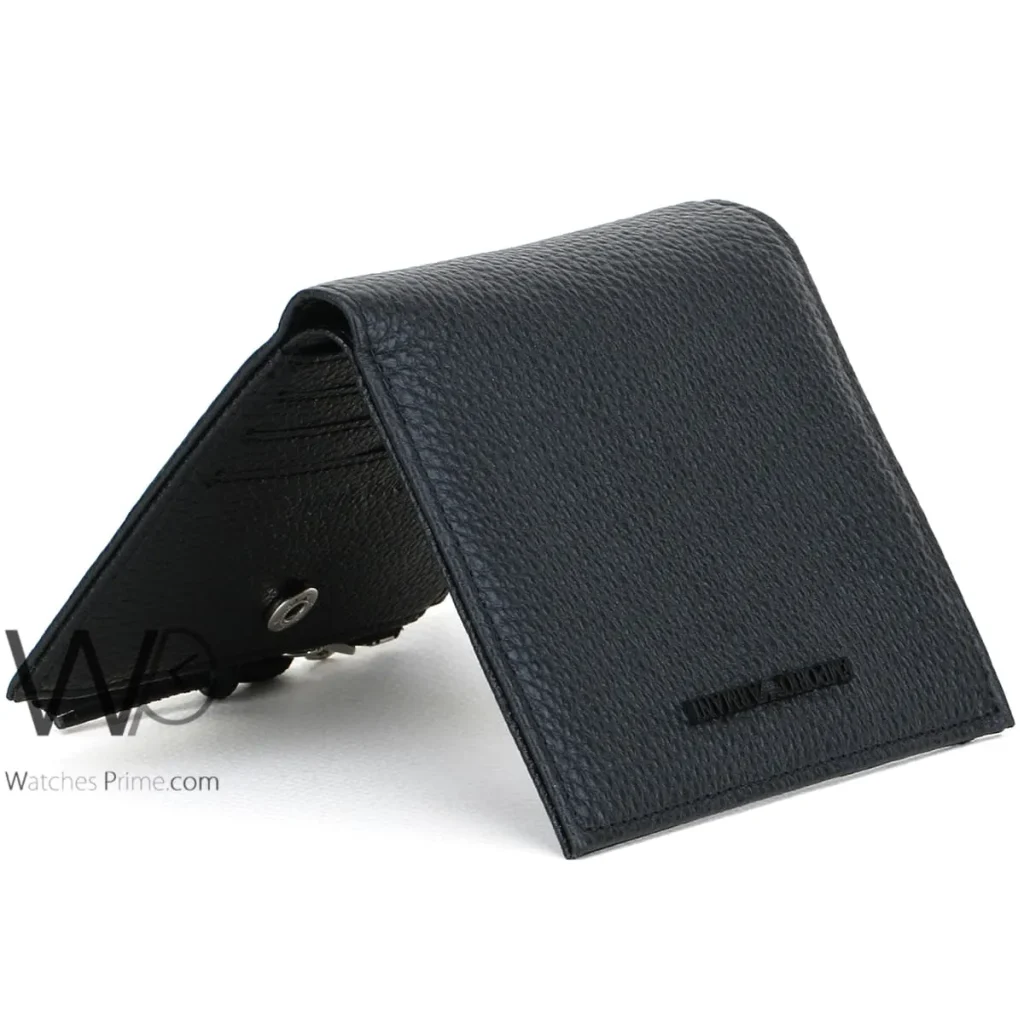 Emporio Armani Zipper Wallet Black For Men | Watches Prime