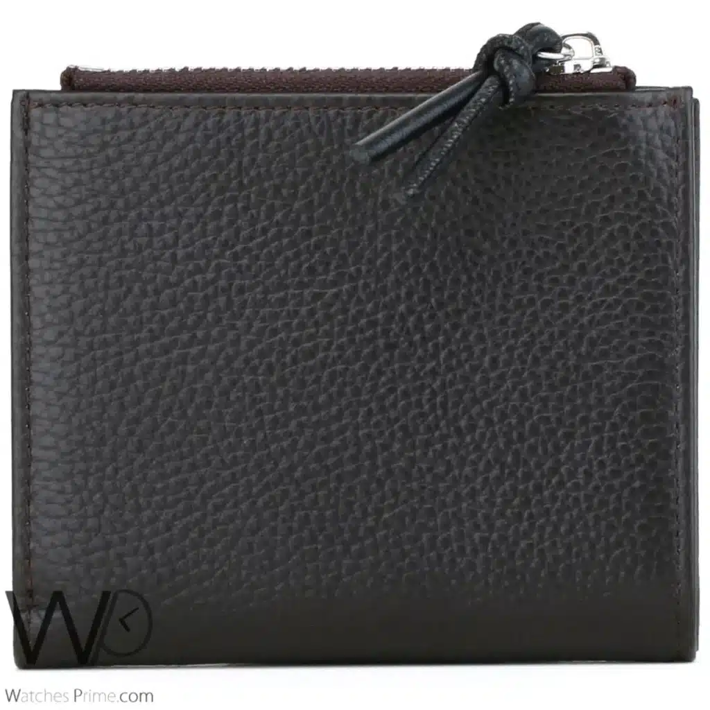Emporio Armani Zipper Wallet Brown For Men | Watches Prime