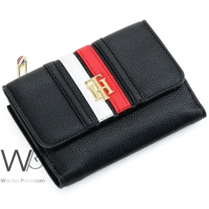 Tommy hilfiger women wallet black genuine leather