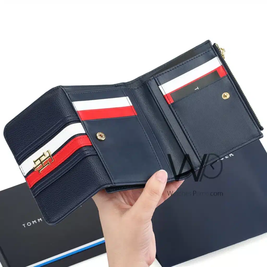 Tommy Hilfiger TH wallet Navy Blue For Women | Watches Prime