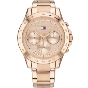 1782197 tommy hilfiger watch women rose gold dial metal stainless steel golden strap quartz battery analog haven