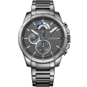 1791347 tommy hilfiger watch 5atm water resistant men gray dial metal stainless steel strap quartz battery analog decker