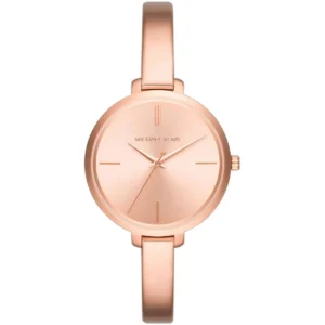 Mk3547 michael kors watch women rose gold dial metal stainless steel strap quartz battery analog three hand jaryn mini