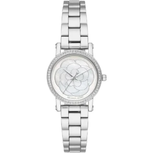 Mk3891 michael kors watch women silver dial metal stainless steel strap quartz battery analog three hand norie