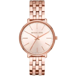 Mk3897 michael kors watch women rose gold dial metal stainless steel strap quartz battery analog three hand pyper