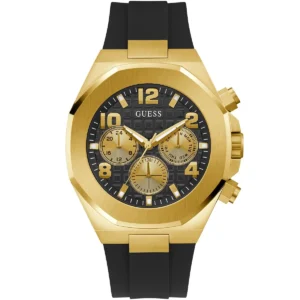 Gw0583g2 guess watch men black dial rubber strap quartz battery analog empire