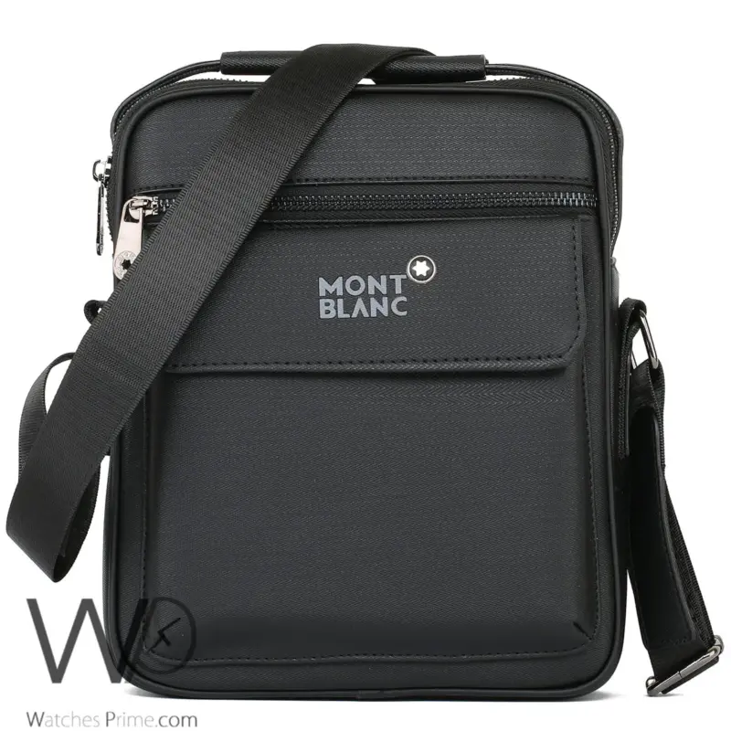 شنطة كروس رجالي مونت بلانك Montblanc جلد اسود | واتشز برايم