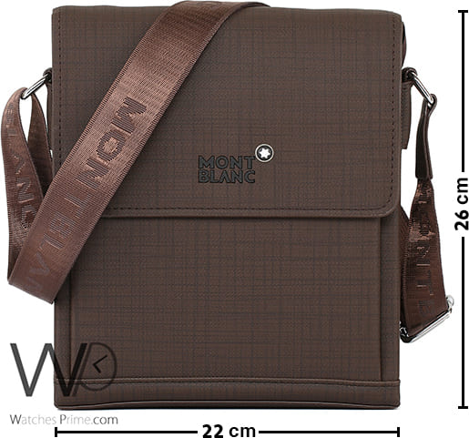 حقيبة كروس رجالي مونت بلانك Montblanc جلد بني | واتشز برايم
