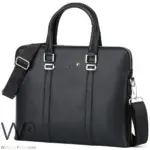Montblanc Business Handbag Black Leather | Watches Prime