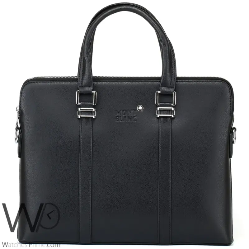 Montblanc Business Handbag Black Leather | Watches Prime