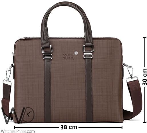 شنطة رجال اعمال Montblanc هاند باج بني | واتشز برايم
