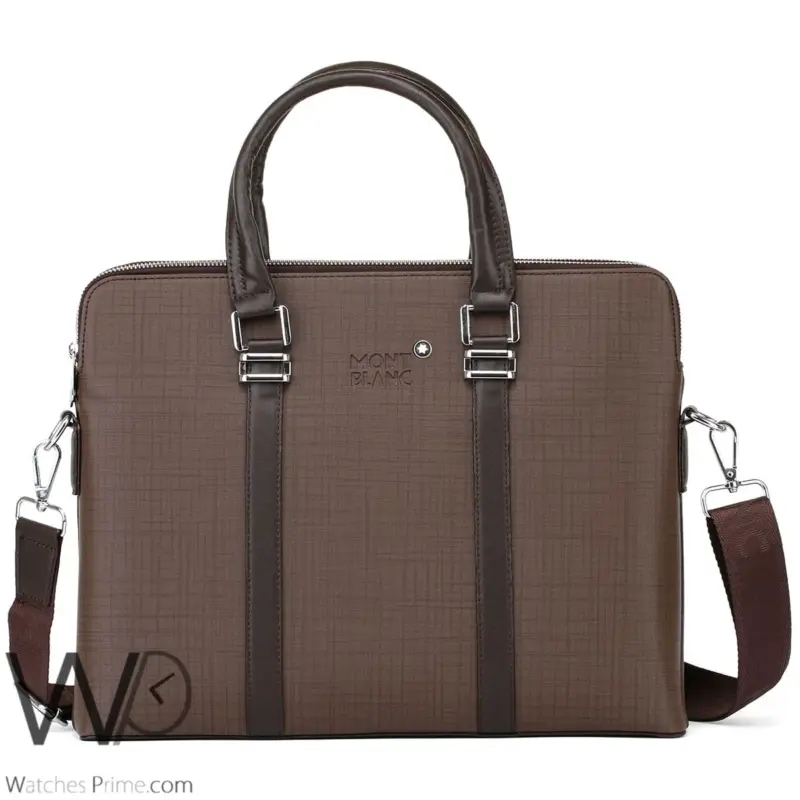شنطة رجال اعمال Montblanc هاند باج بني | واتشز برايم