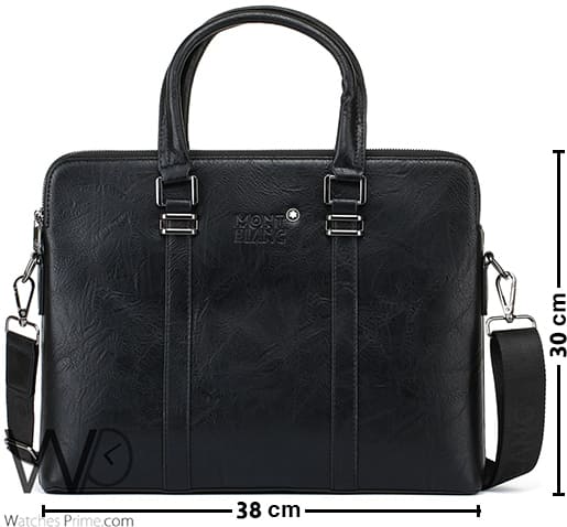 Montblanc Briefcase Handbag Leather Black | Watches Prime