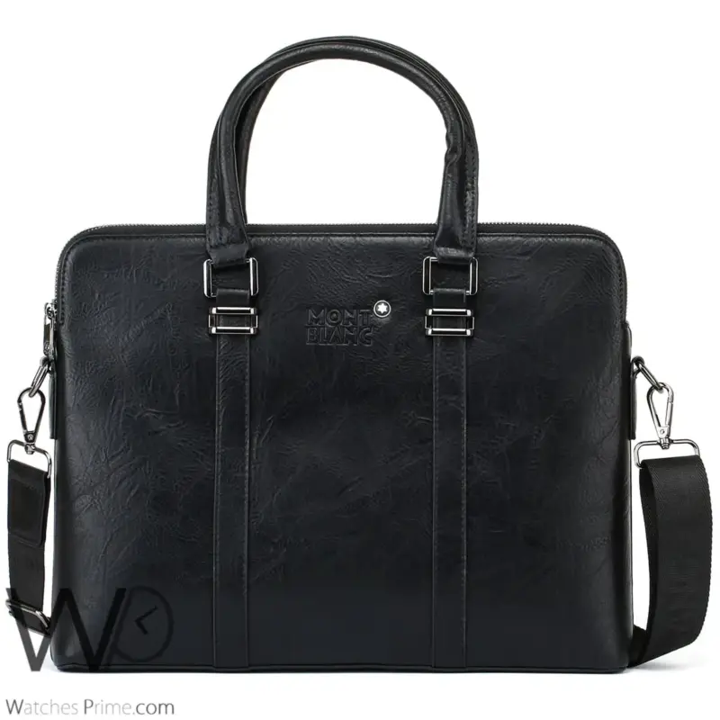 Montblanc Briefcase Handbag Leather Black | Watches Prime