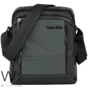 Crossbody messenger calvin klein green black shoulder bag for men usb port ck