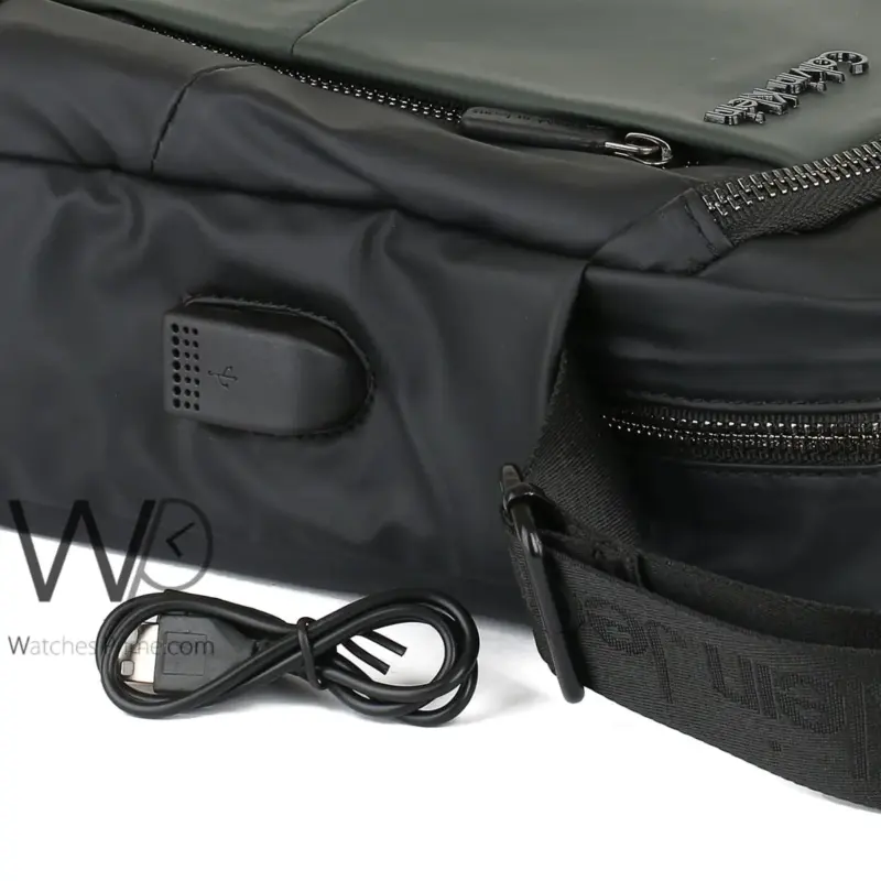 Calvin Klein Green Usb Port Bag For Men CK | Watches Prime