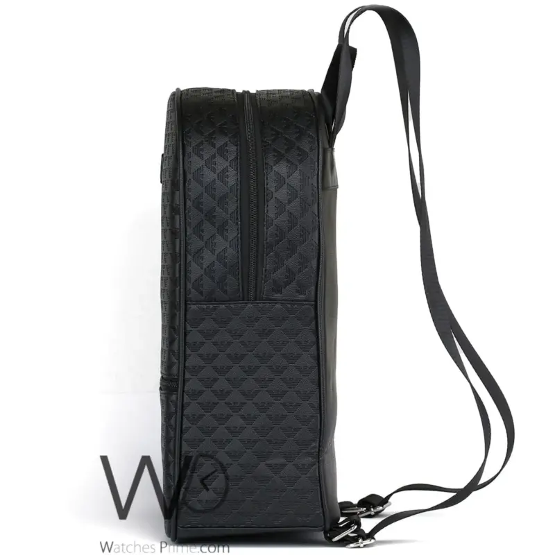 Emporio Armani Backpack Black Leather Laptop | Watches Prime