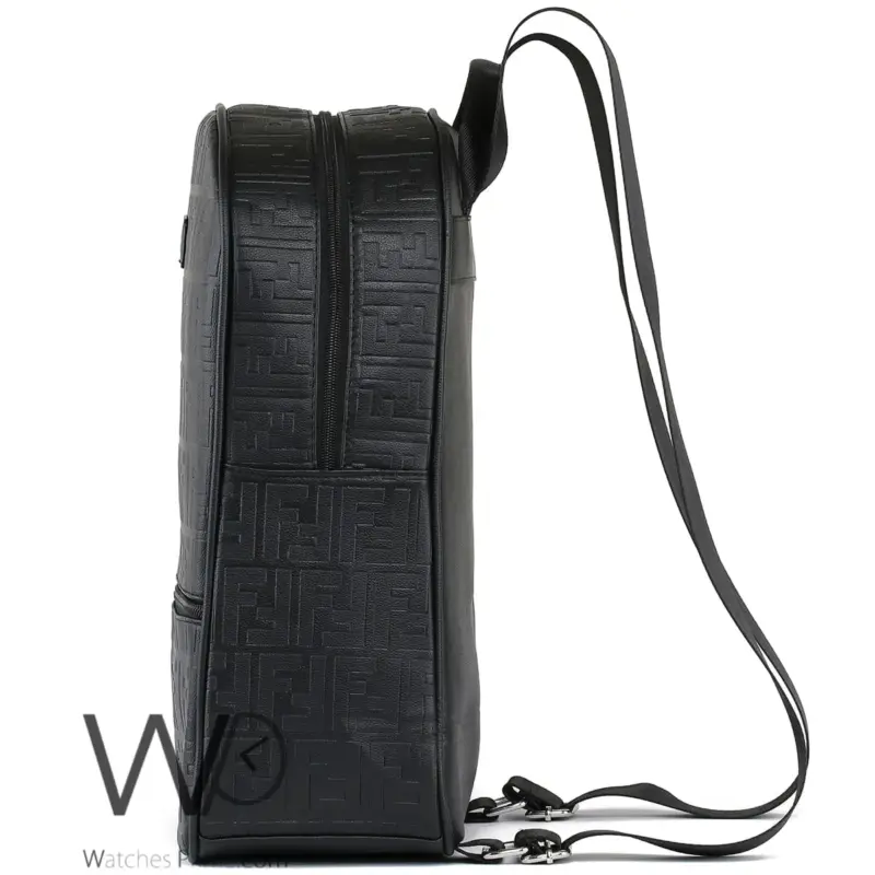 Fendi Backpack Black Leather Men Laptop Bag | Watches Prime