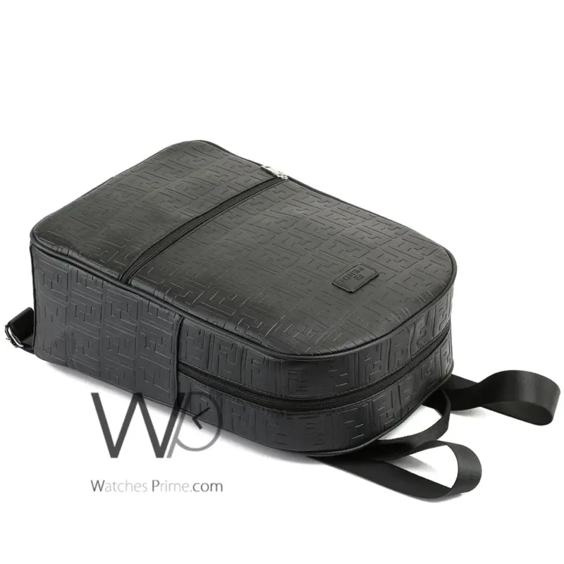 Fendi Backpack Black Leather Men Laptop Bag | Watches Prime