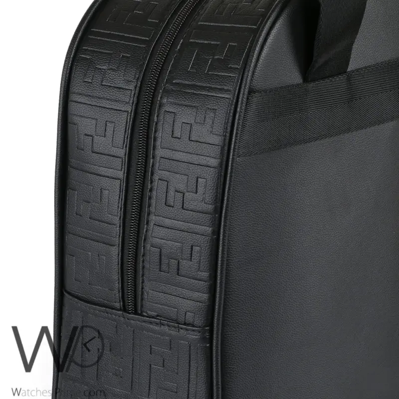 Fendi Backpack Black Leather Men Laptop Bag | Watches Prime