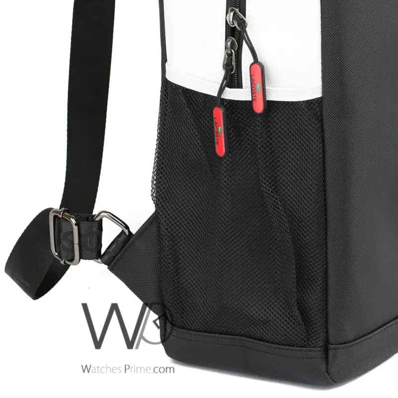 Lacoste Backpack Black Fiber Men Laptop Bag | Watches Prime
