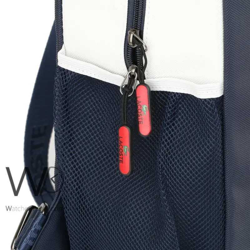 Lacoste Backpack Navy Blue Fiber Laptop Bag | Watches Prime