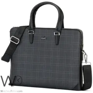 Lacoste black business briefcase computer bag