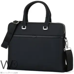 Lacoste black business briefcase handbag