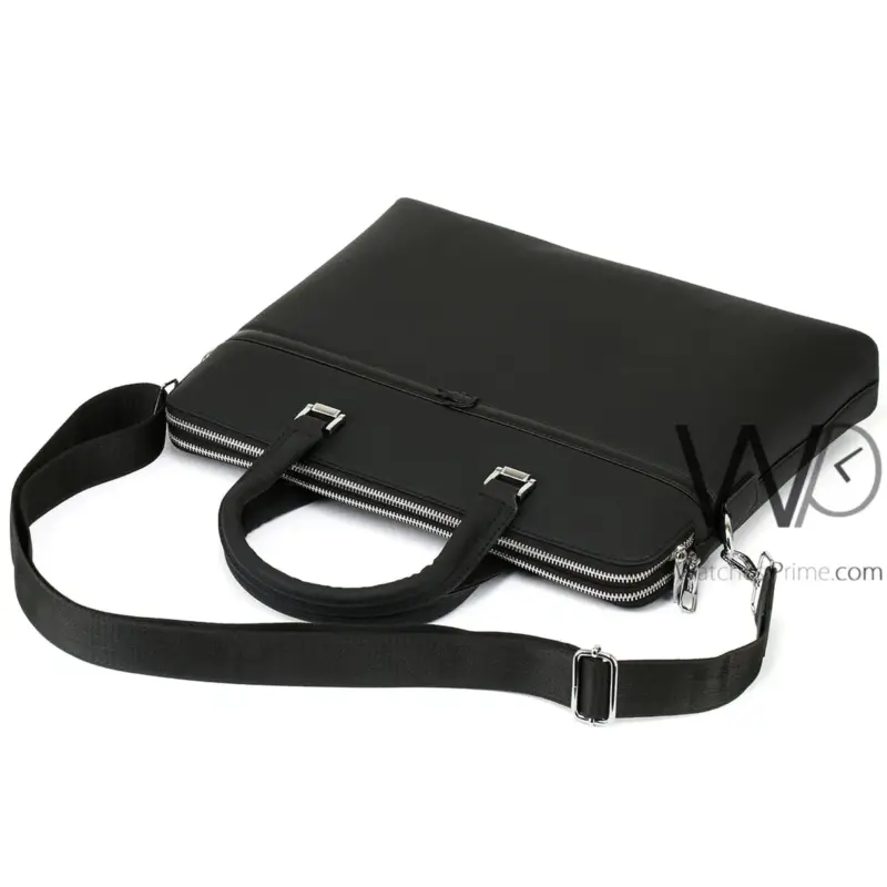 Lacoste Black Business Briefcase Handbag Men | Watches Prime