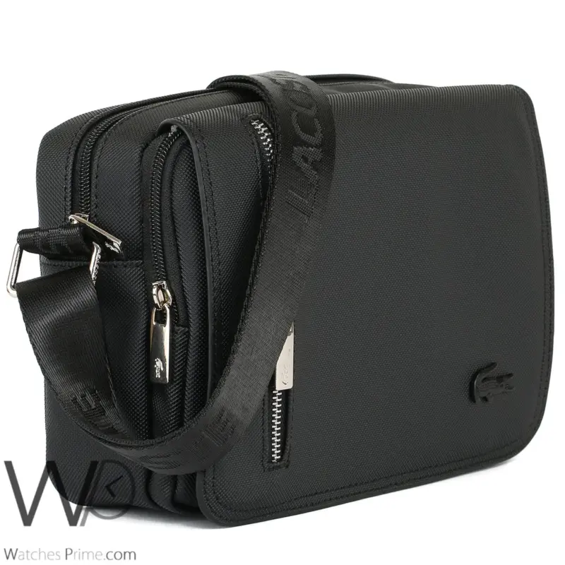Lacoste Shoulder Messenger Black Mini Bag | Watches Prime