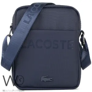 Lacoste Waist Navy Blue Monogram Bag For Men | Watches Prime