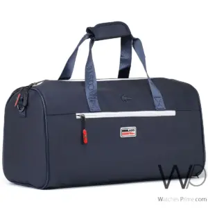 Lacoste duffle gym navy blue fiber men bag