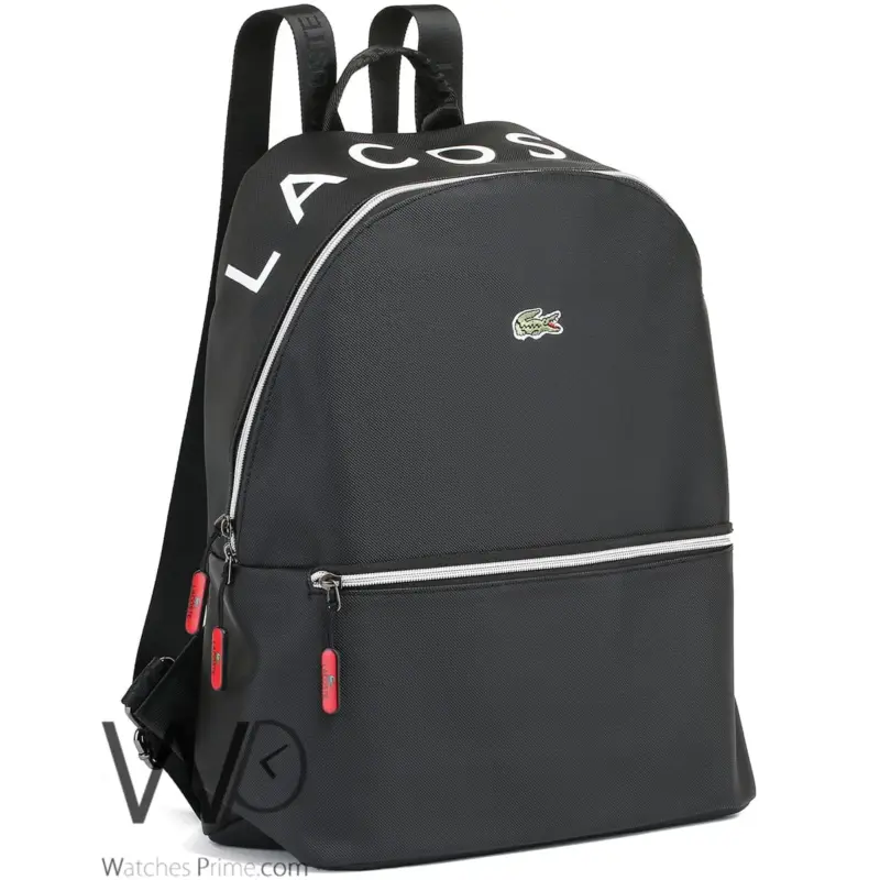 Lacoste Laptop Black Fiber Men Backpack Bag | Watches Prime