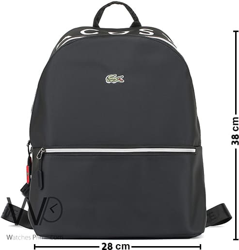 Lacoste Laptop Black Fiber Men Backpack Bag | Watches Prime