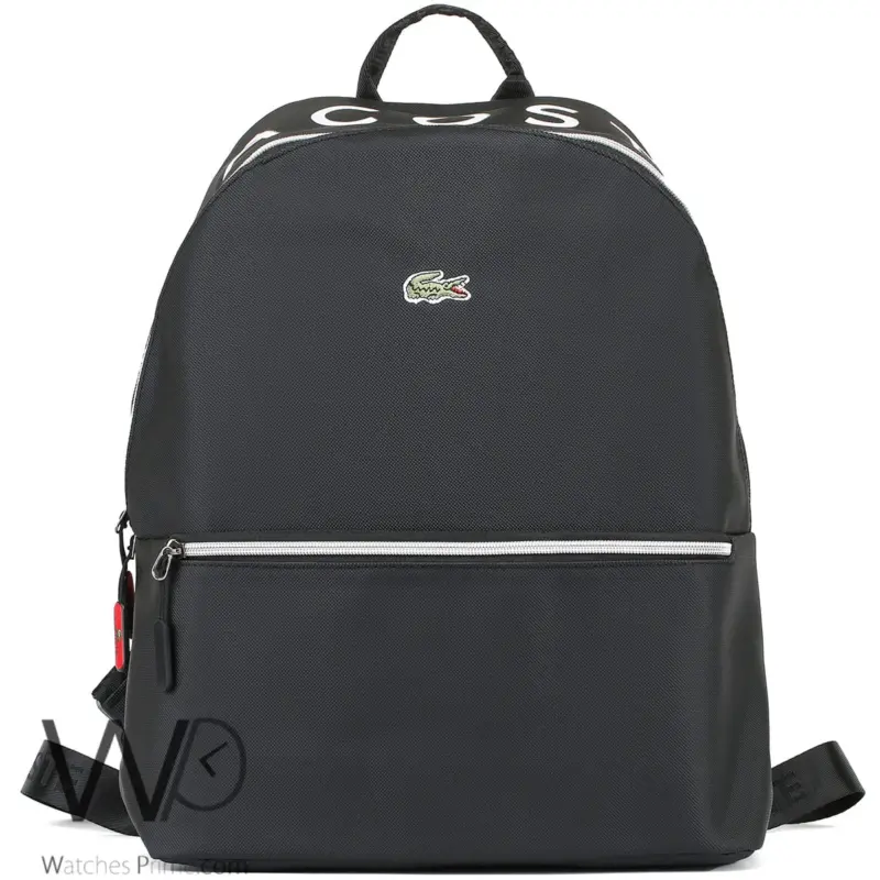Lacoste Laptop Black Fiber Men Backpack Bag | Watches Prime