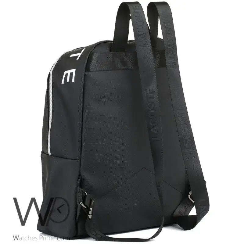 Lacoste Laptop Black Fiber Men Backpack Bag | Watches Prime