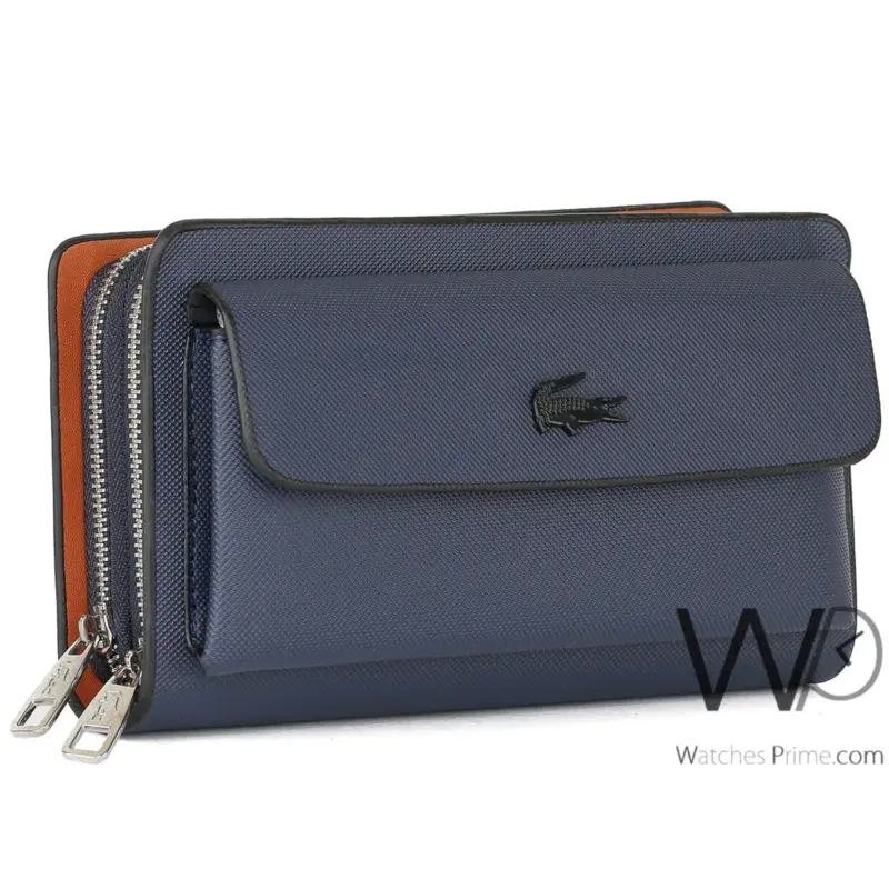 Lacoste Blue Hand Wallet Bag Polyester Men | Watches Prime