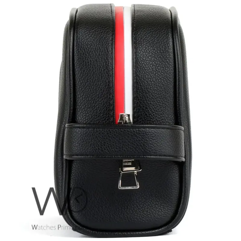 Tommy Hilfiger Black Handbag Leather For Men | Watches Prime