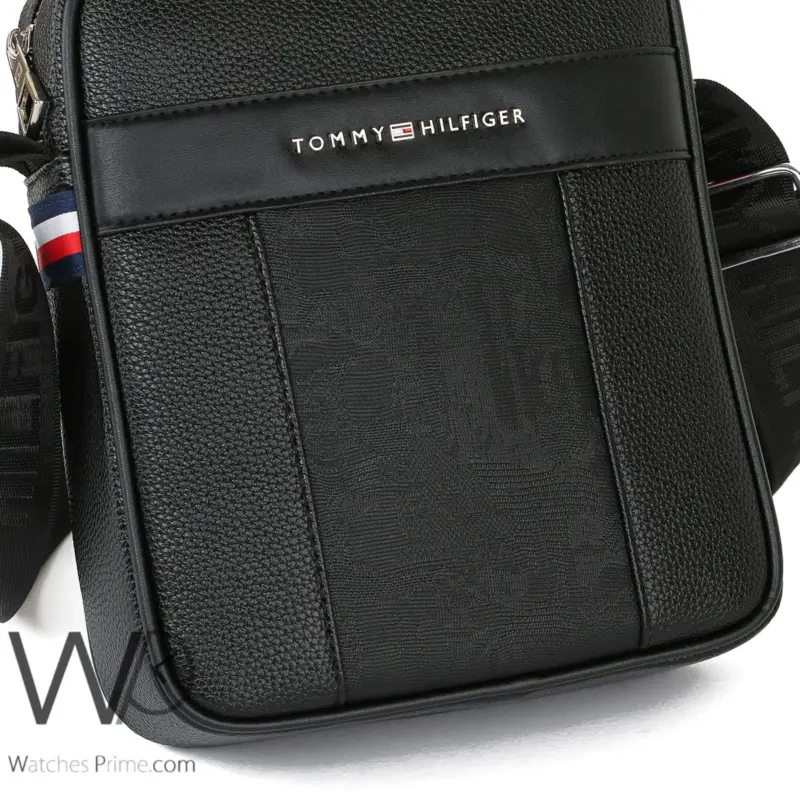 شنطة كروس رجالي تومي هيلفيغر tommy جلد سوداء | واتشز برايم