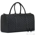 Louis Vuitton LV Black Leather Duffle Gym | Watches Prime
