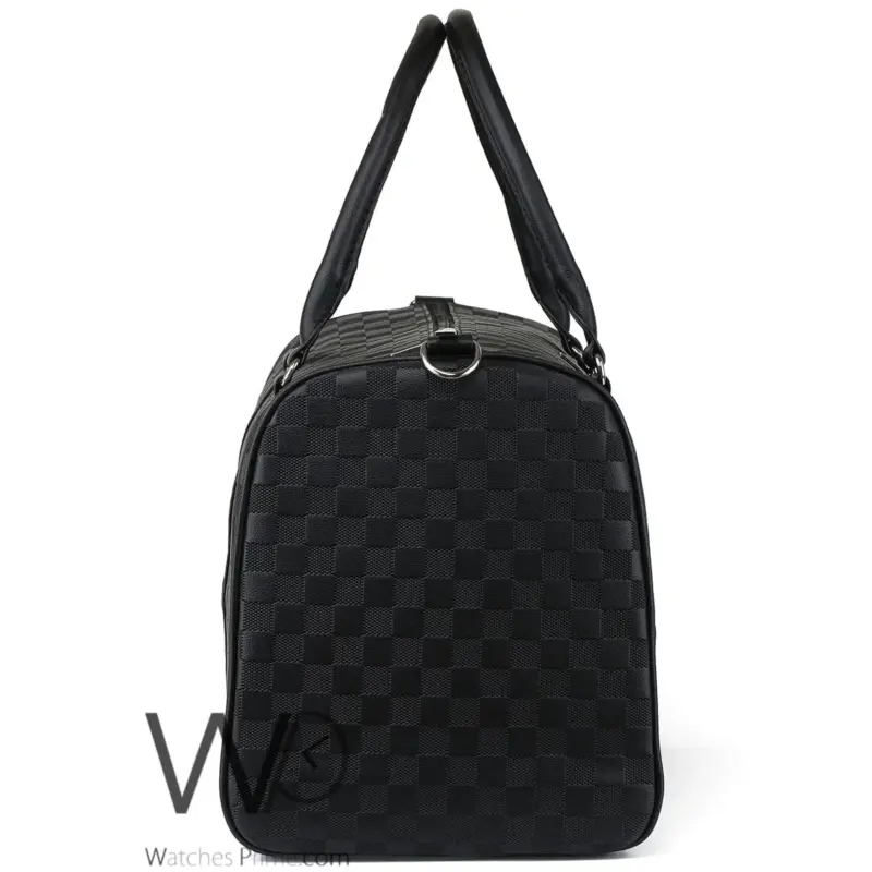 Louis Vuitton LV Black Leather Duffle Gym | Watches Prime