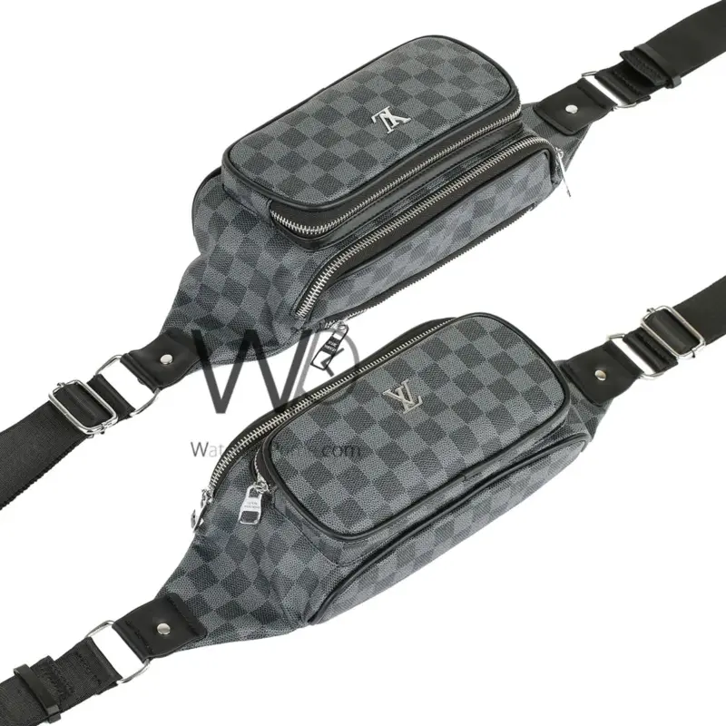 Louis Vuitton LV Bag Waist Black Leather Men | Watches Prime