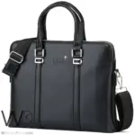 Montblanc Business Black Leather Handbag Men | Watches Prime